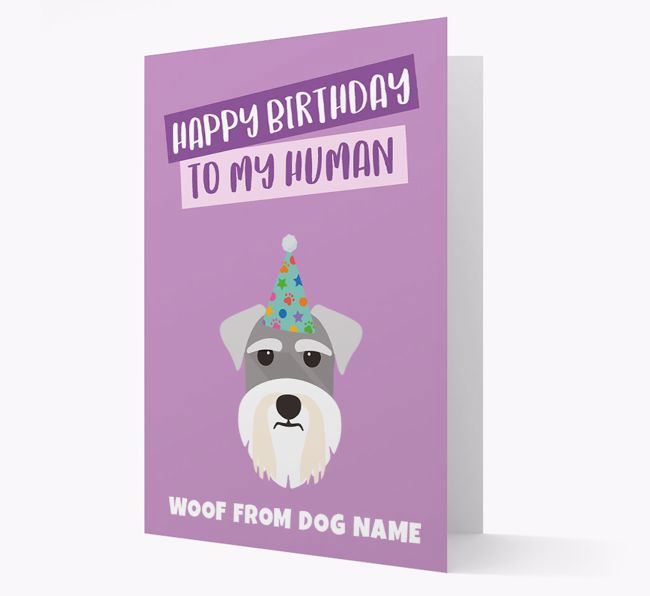 Personalised 'Happy Birthday To My Human' Card with {breedCommonName} Icon